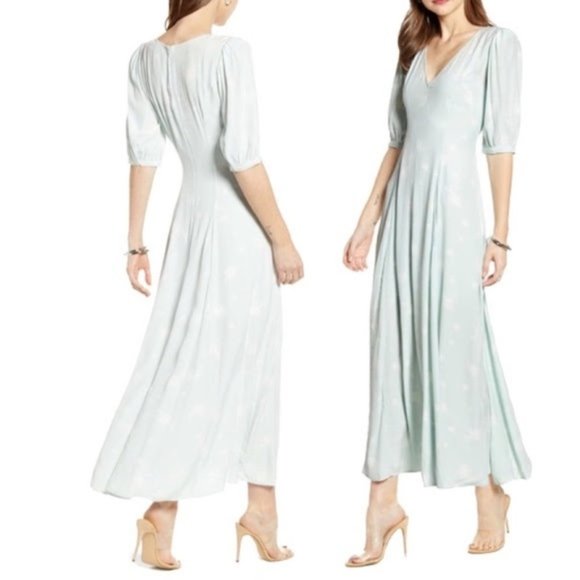 pastel blue maxi dress